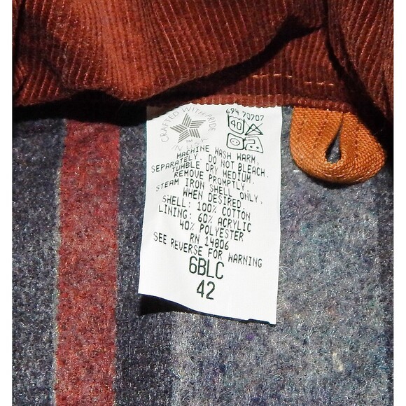 Carhartt Jacket Men's 42 Brown Duck Blanket Lined Deadstock 6BLC Tags (1) - Picture 6 of 15